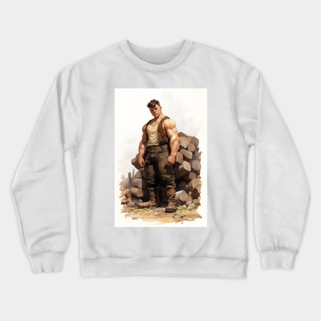 The Strongman Crewneck Sweatshirt by David Kincaid Art